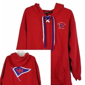 Pennant Sweatshirt Men's XL Full Zip Hoodie Cape Cod Wequaquet Lake Yacht Club